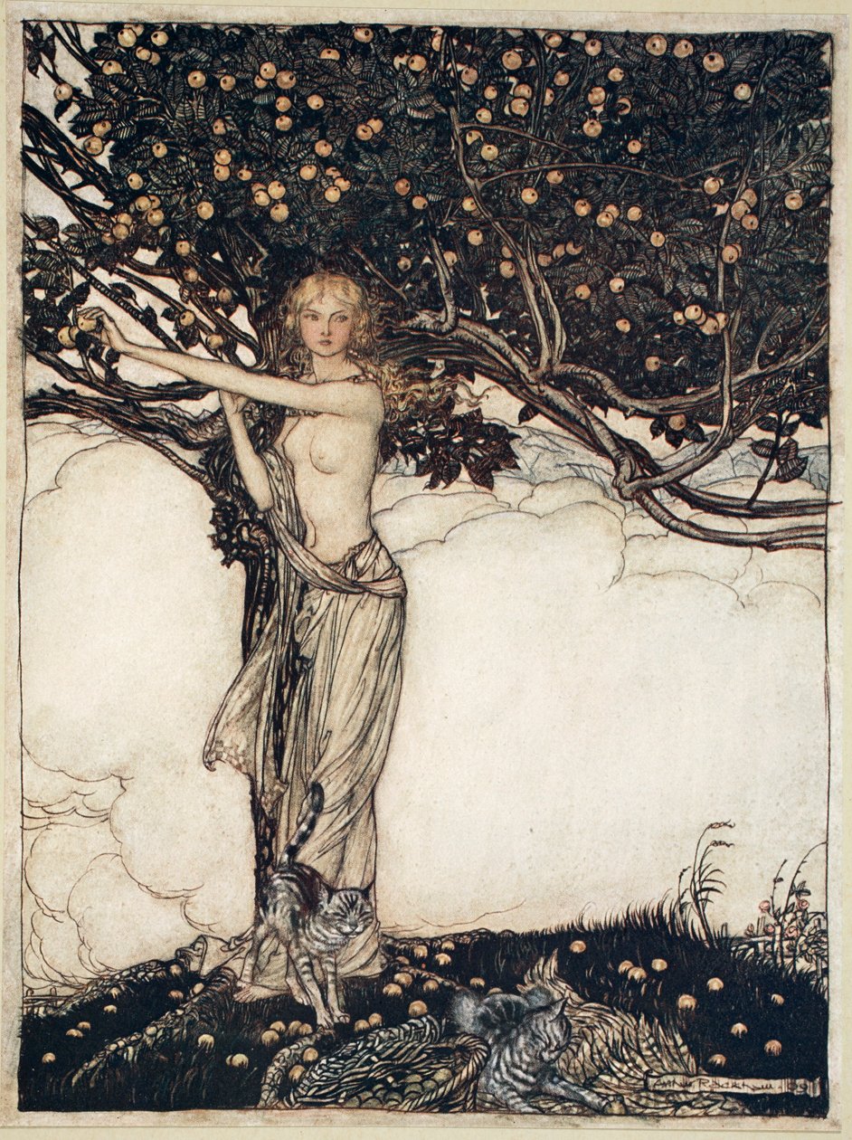"Freia, a szép", 1910 alkotó: Arthur Rackham