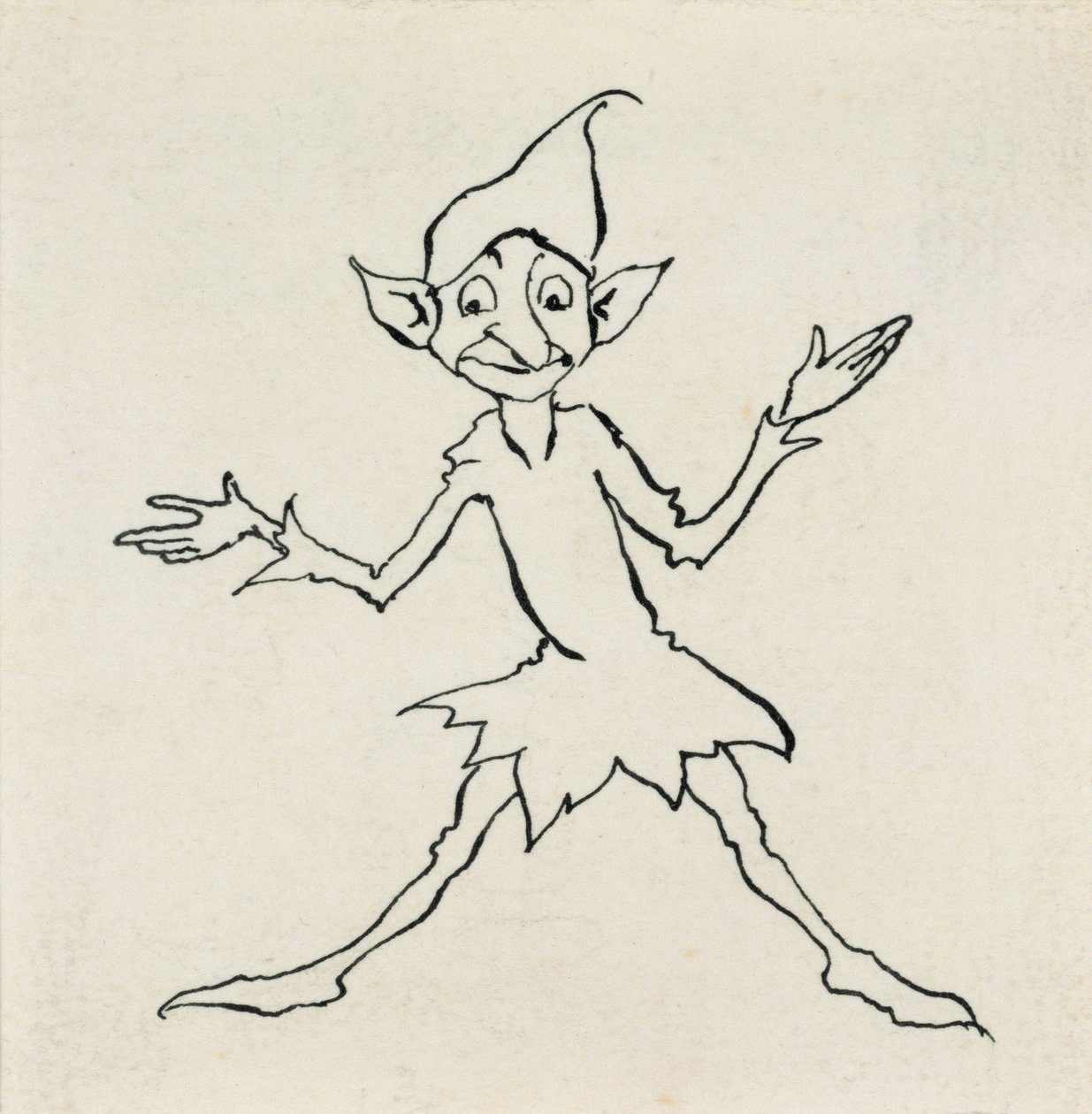 Jó estét! mondta Lukoje, a Hans Christian Andersens Fairy Tales illusztrációja, 1932-ben (toll és tinta) alkotó: Arthur Rackham