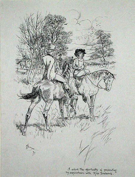 „Megragadtam az alkalmat, hogy vádat emeljek Miss Dashwooddal való ismeretségem ellen”, illusztráció Charles O