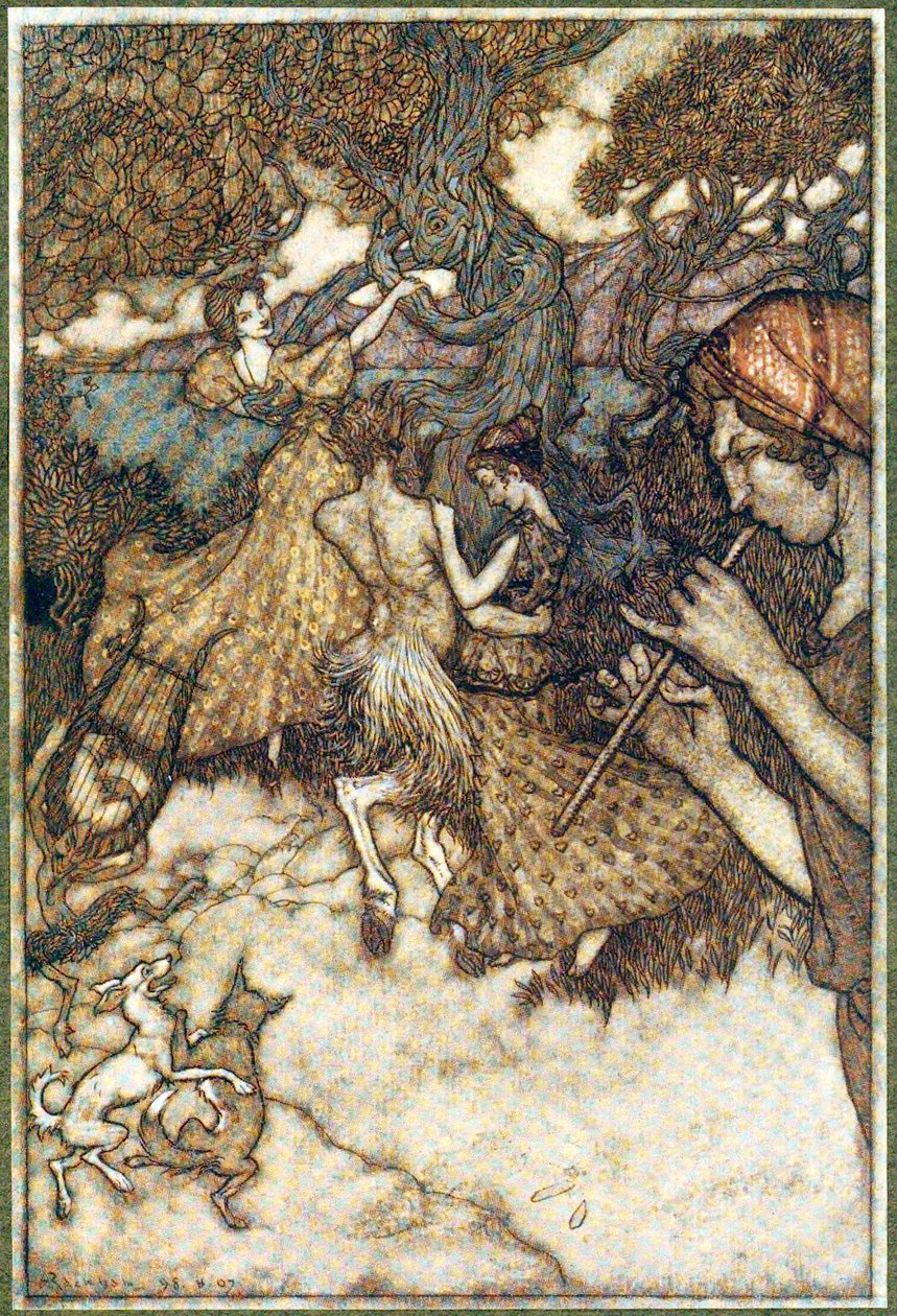 Ha Orpheus először készítette el a keringőt, a The Ingoldsby Legends, pub. 1907. alkotó: Arthur Rackham