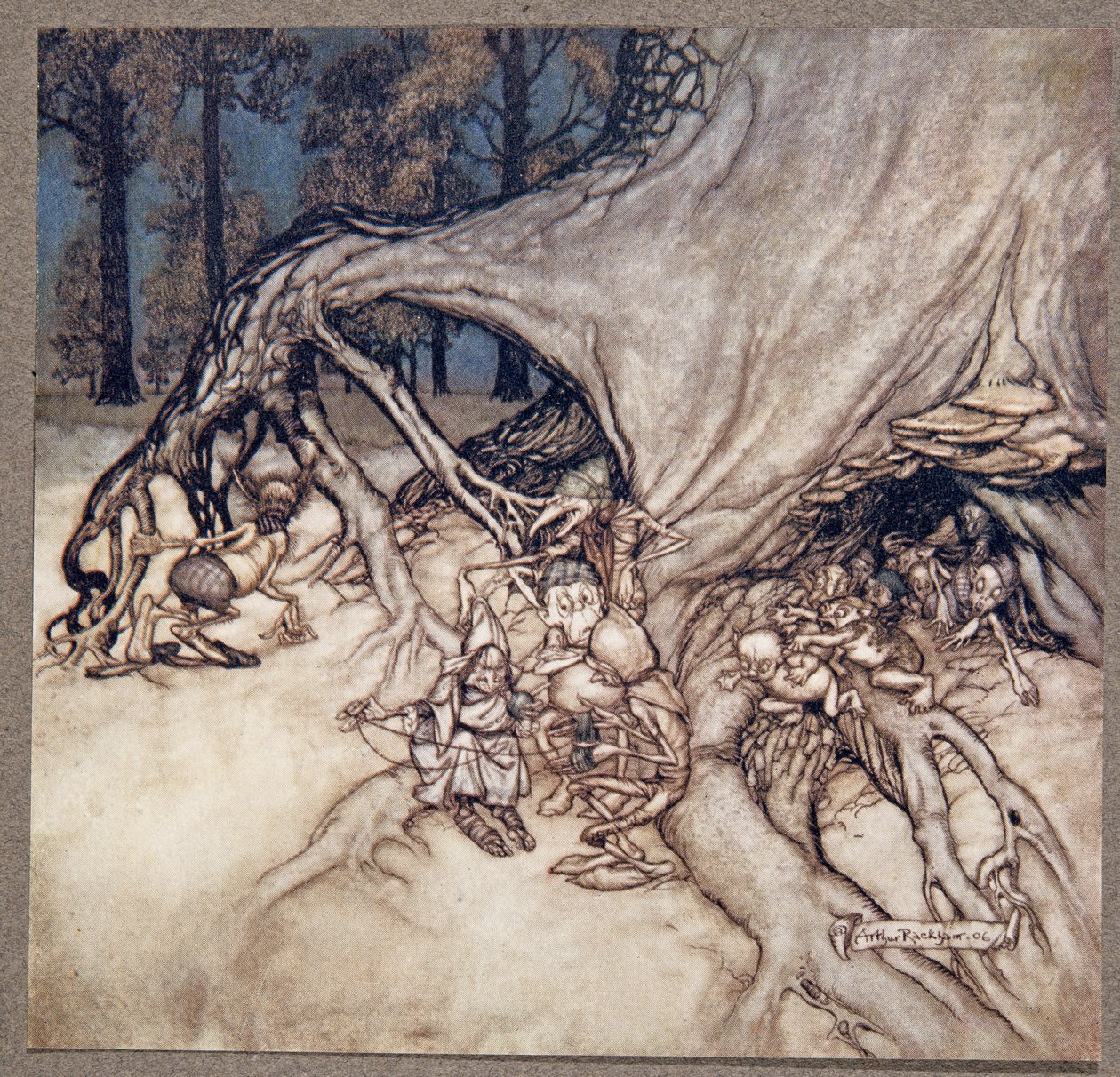 Ha a tündérek közül véletlenül kikerülnek a rosszak, J M Barrie (1860 - 1937) a Kensington Gardensben található Peter Pan-ből, pub. 1906 alkotó: Arthur Rackham