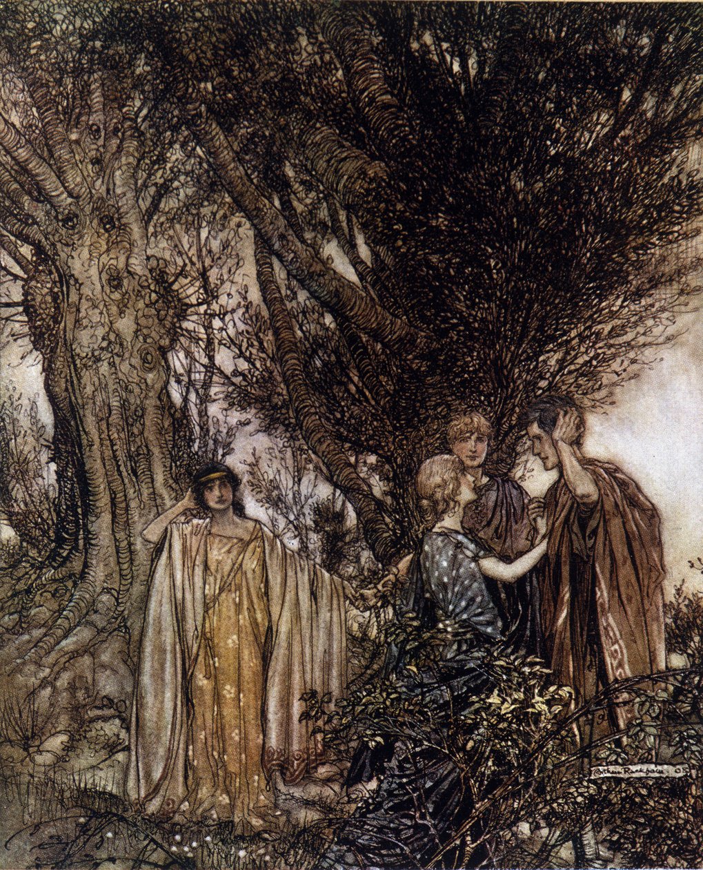 Illusztráció: Arthur RACKHAM (1867-1939) William SHAKESPEARE: Egy nyári éjszaka álmához alkotó: Arthur Rackham