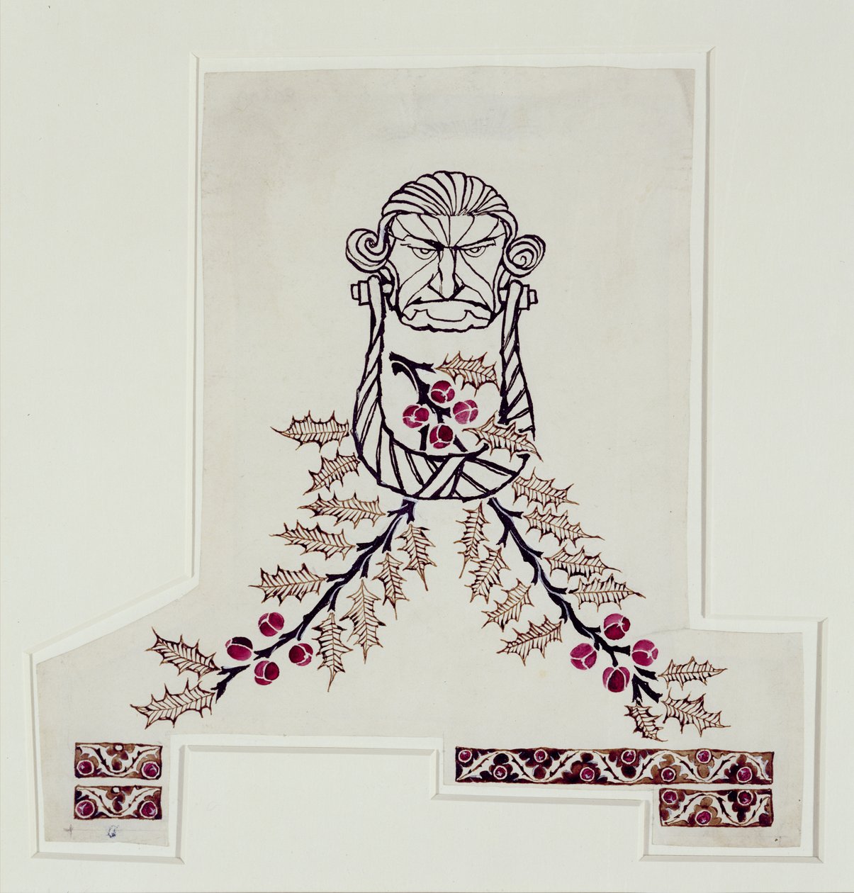 Illusztráció a karácsonyi énekhez Charles Dickenstől, 1915-ös kiadás (toll és tinta szépiával és WC-vel papíron) alkotó: Arthur Rackham
