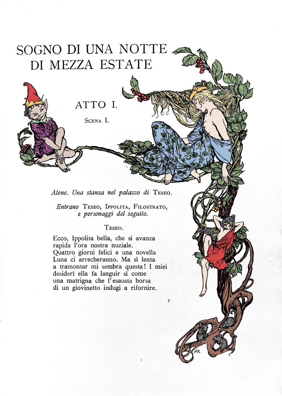 Illusztráció: William SHAKESPEARE: Egy nyári éjszaka álma alkotó: Arthur Rackham