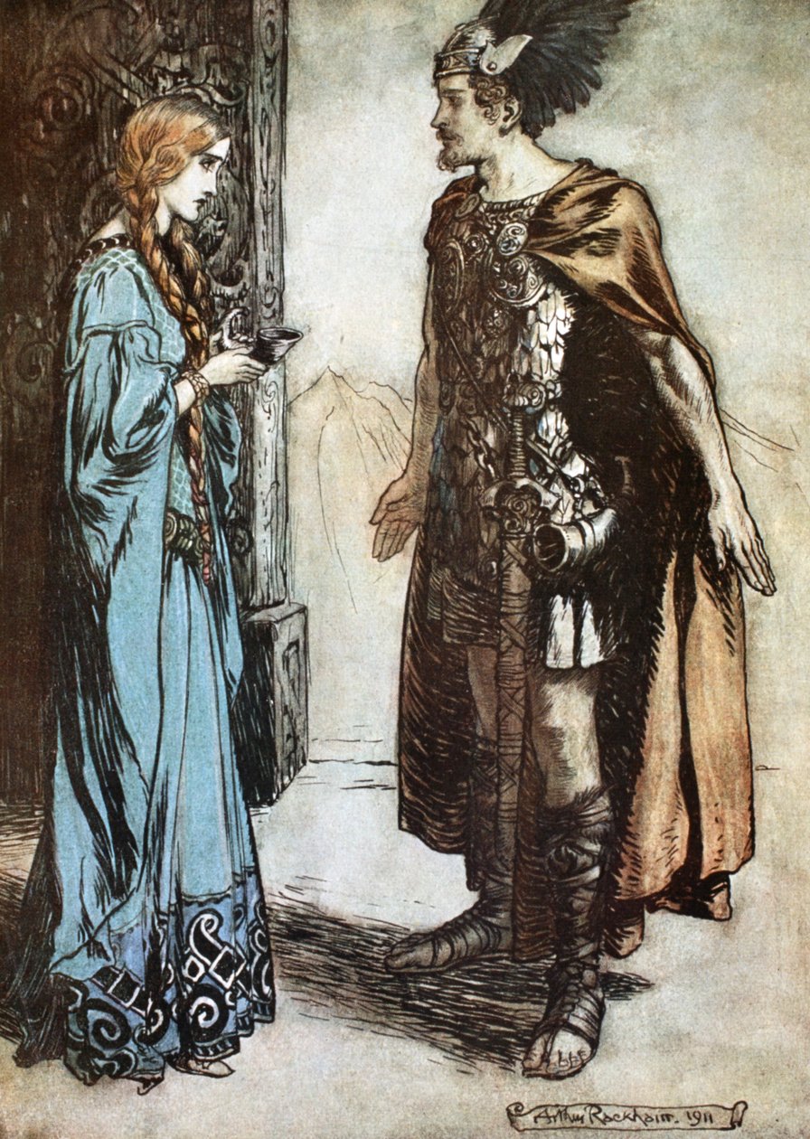 Illusztráció: Siegfried és az istenek alkonya, 1924. alkotó: Arthur Rackham