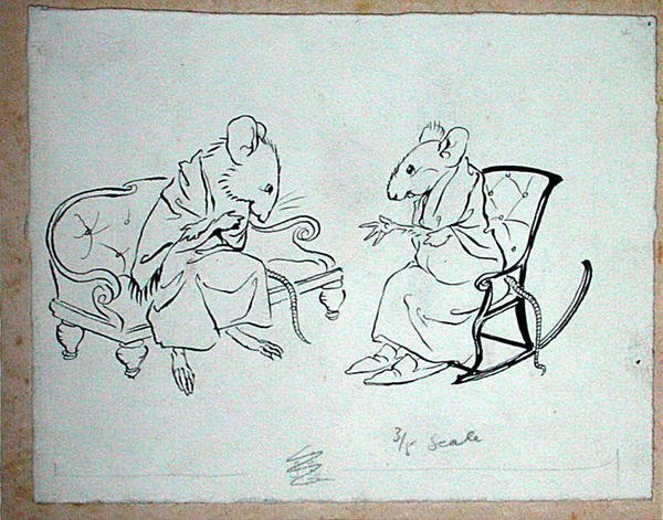 Illusztráció a „Leves egy kolbászrúdból”, Hans Anderson meséiből, 1932-ben (toll és tinta papíron) alkotó: Arthur Rackham
