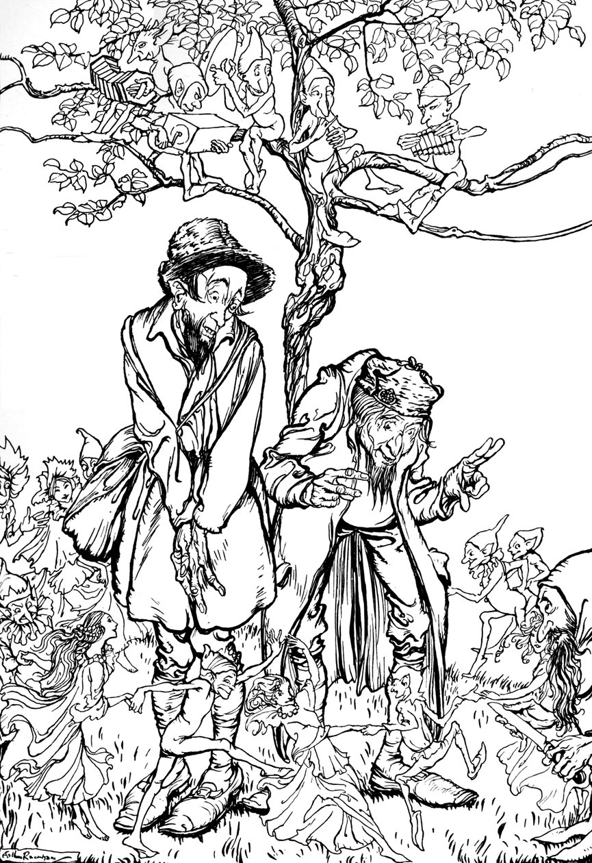Kistestvér és kistestvér, 1917, 1923 alkotó: Arthur Rackham