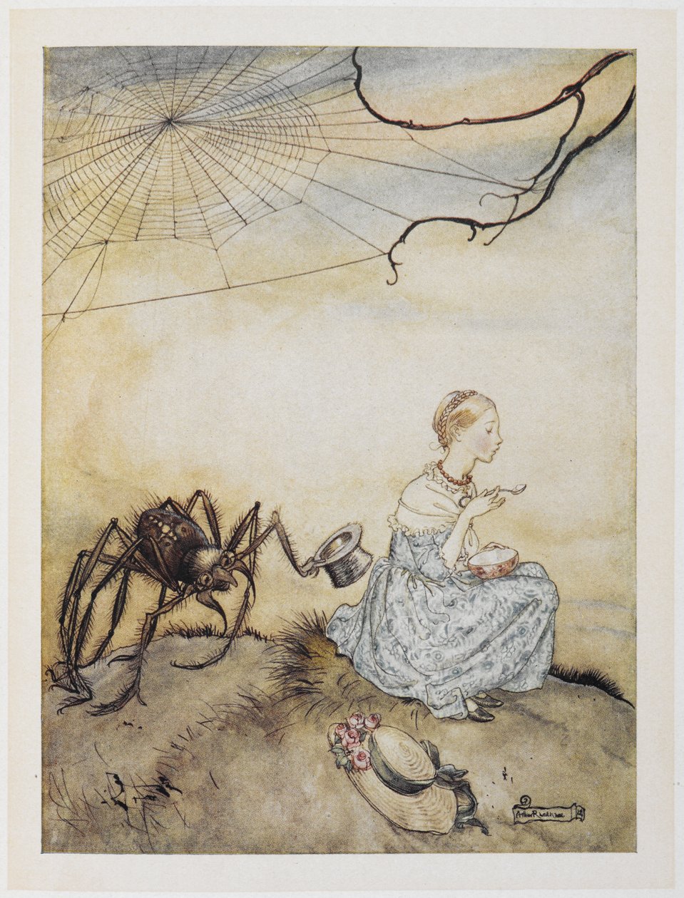 Kis Miss Muffet alkotó: Arthur Rackham