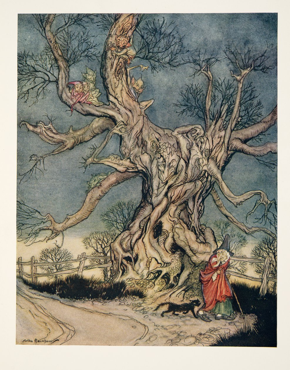 Andres Tree őrnagy, Washington Irving (1783-1859) The Legend of Sleepy Hollow című művéből, pub. 1928 alkotó: Arthur Rackham
