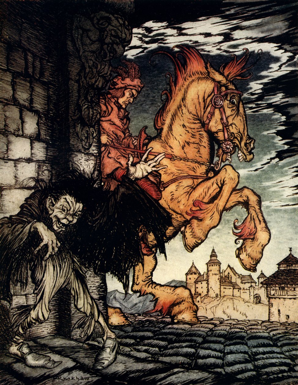 Metzengerstein, Edgar Allan Poe alkotó: Arthur Rackham
