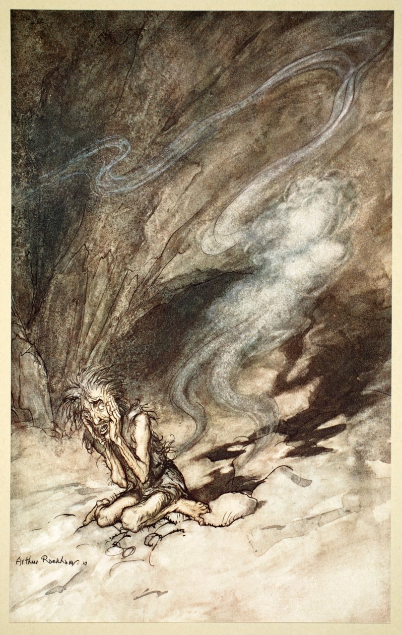 „Mime vonaglik a szempillái alatt”, 1910. alkotó: Arthur Rackham