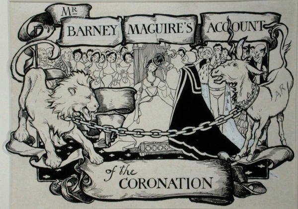 Barney Maguire úr beszámolója a koronázásról, illusztráció a „The Ingoldsby Legends or Mirth and Marvels”-ből, Thomas Ingoldsby, 1898-ban megjelent (toll és tinta papíron) alkotó: Arthur Rackham