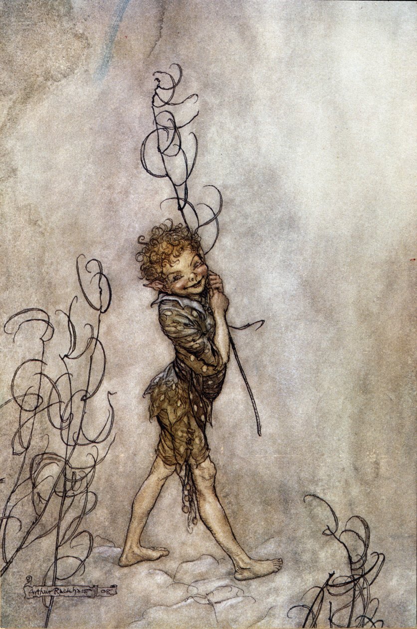 A darab korongos karaktere. Illusztráció: William SHAKESPEARE: Egy nyári éjszaka álma alkotó: Arthur Rackham