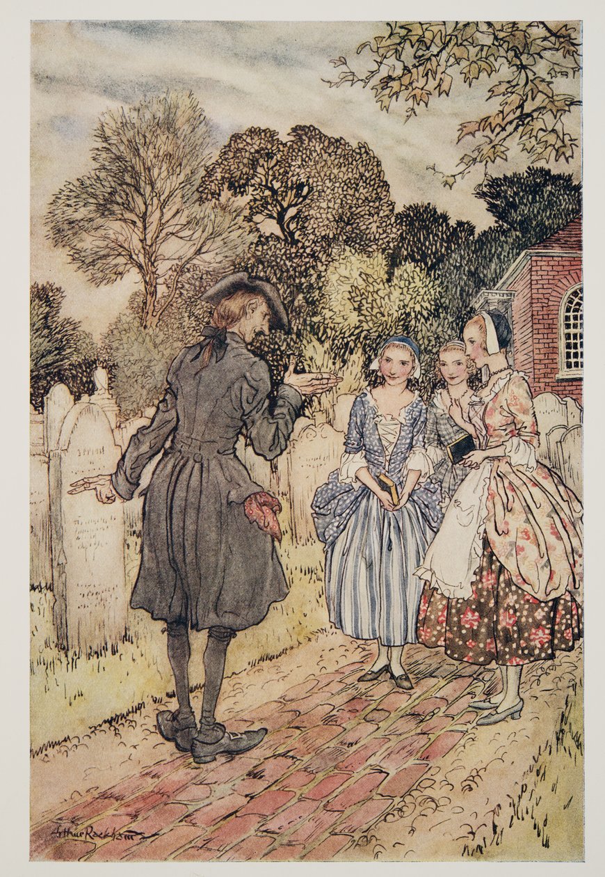A Sleepy Hollow legendája, Washington Irving (1783-1859), pub. 1928 alkotó: Arthur Rackham