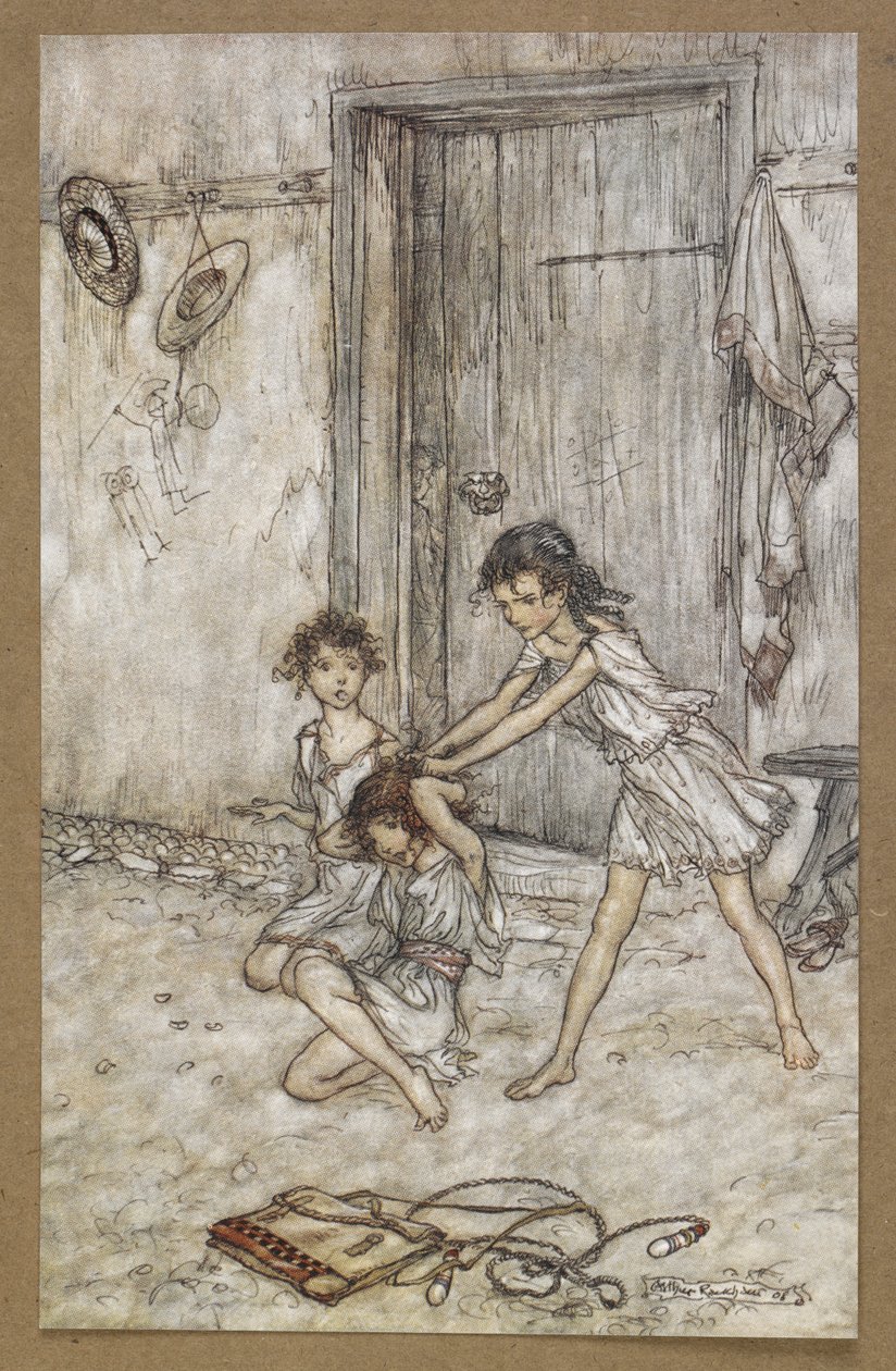 Vixen volt, amikor iskolába járt. Jelenet a Szentivánéji álomból. alkotó: Arthur Rackham