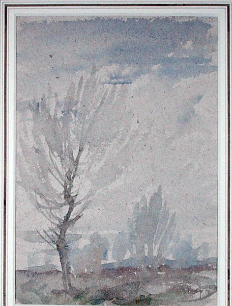 Egy fa tanulmányozása (akvarell papíron) alkotó: Arthur Rackham
