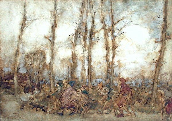 A koldusok jönnek a városba alkotó: Arthur Rackham