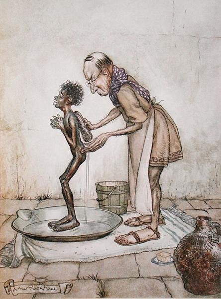 The Blackamoor, illusztráció az „Aesop