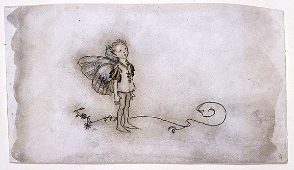 The Fairies Thing, illusztráció a Szentivánéji álomból, kocsma. írta Heineman alkotó: Arthur Rackham