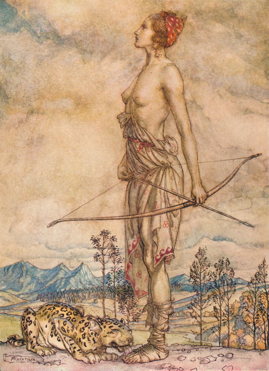 Diane vadásznő, 1920 alkotó: Arthur Rackham