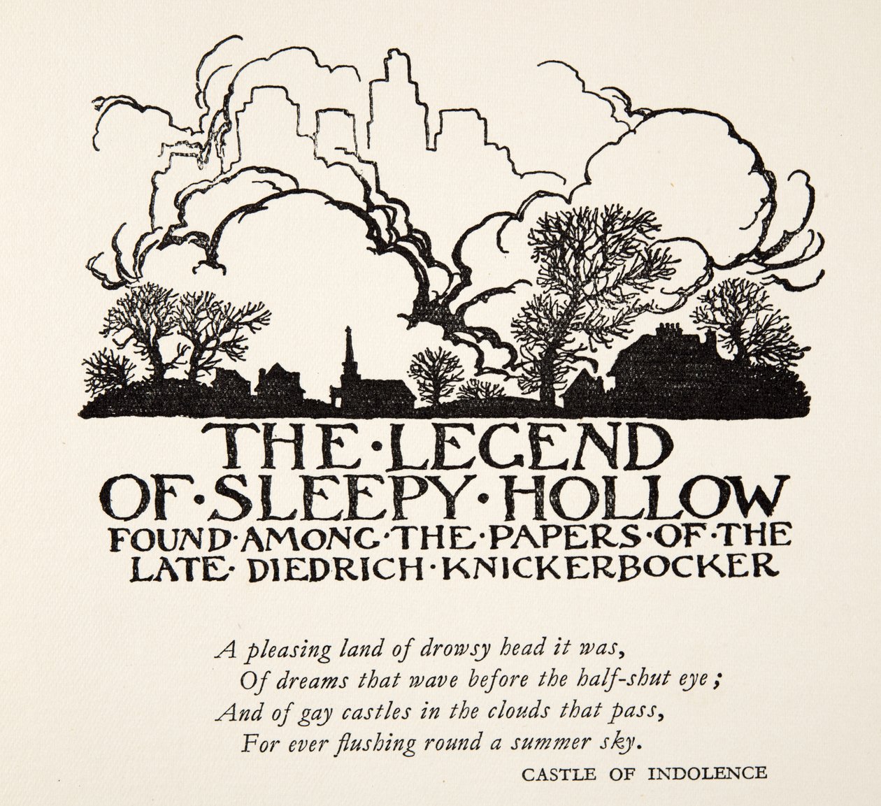 The Legend of Sleepy Hollow, The Legend of Sleepy Hollow, Washington Irving (1783-1859), pub. 1928 alkotó: Arthur Rackham