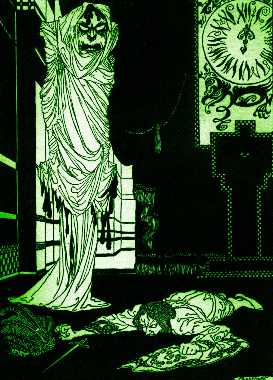 Edgar Allan Poe "A vörös halál maszkja". alkotó: Arthur Rackham