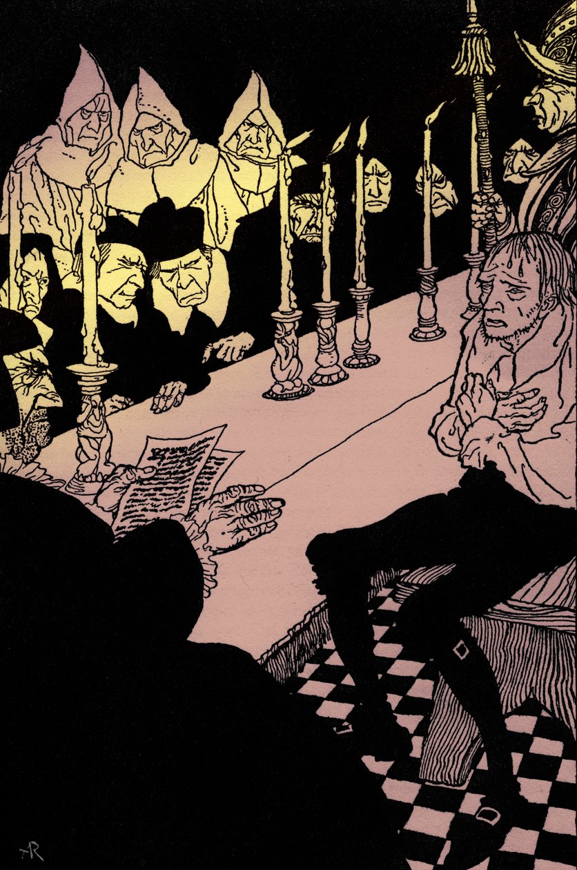 A gödör és az inga, Edgar Allan Poe alkotó: Arthur Rackham