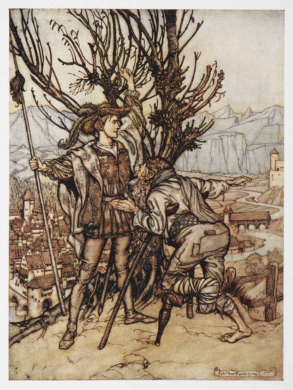 A herceg a Briar Rose-ból (Csipkerózsika) alkotó: Arthur Rackham