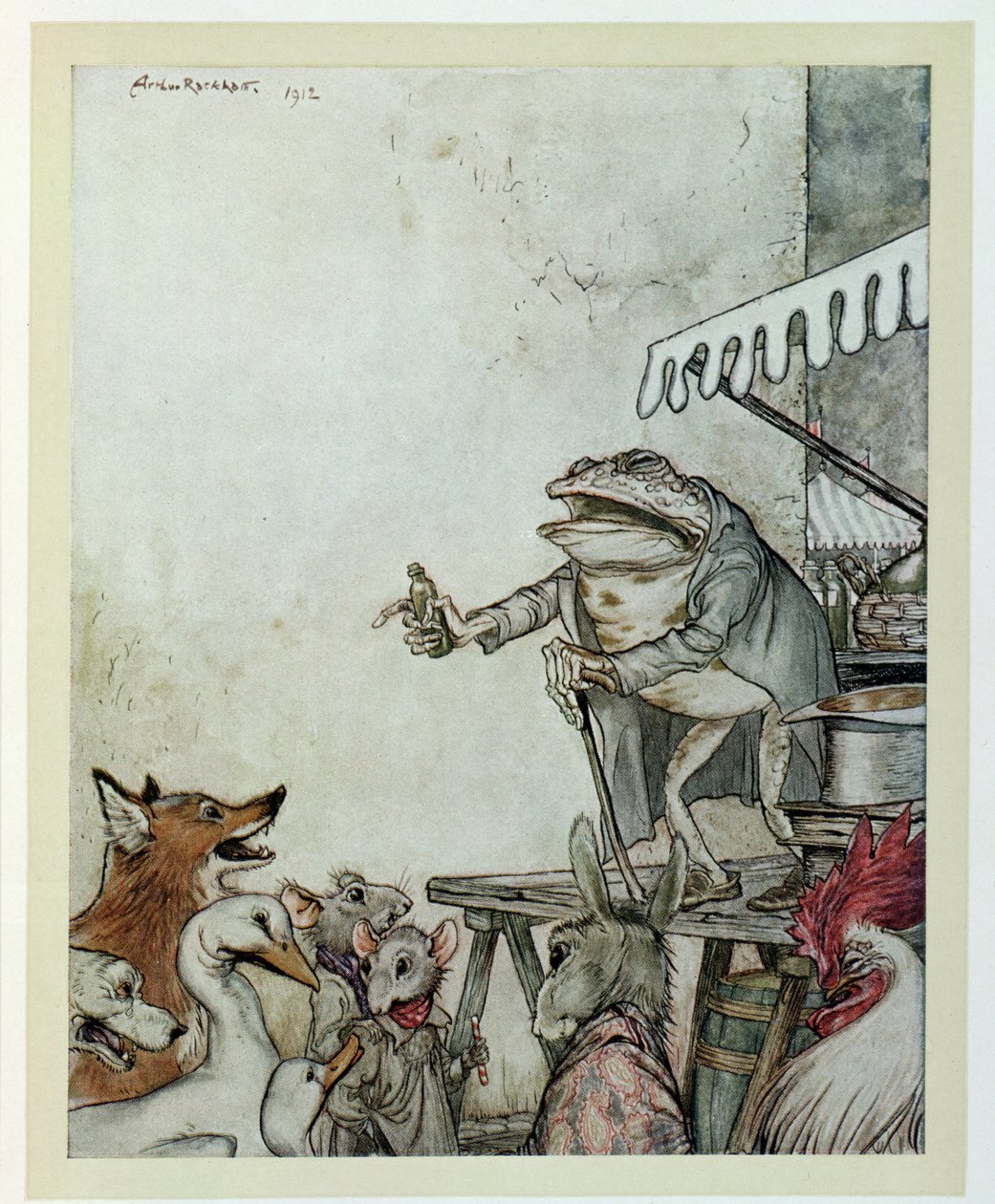 The Quack Frog, illusztráció az „Aesop