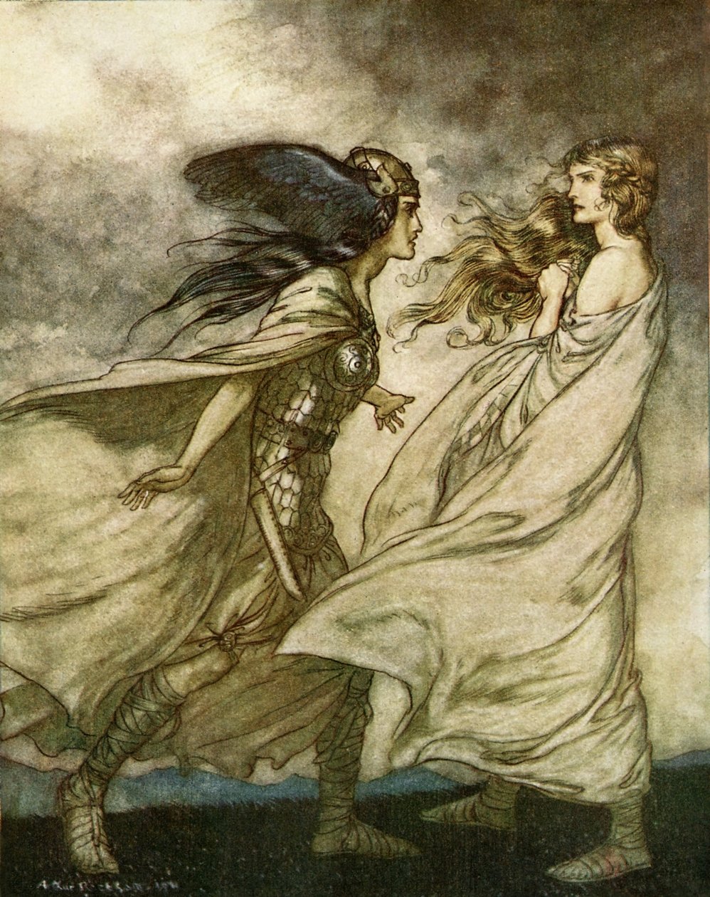 Az istenek alkonya / Göttterdämmerung alkotó: Arthur Rackham
