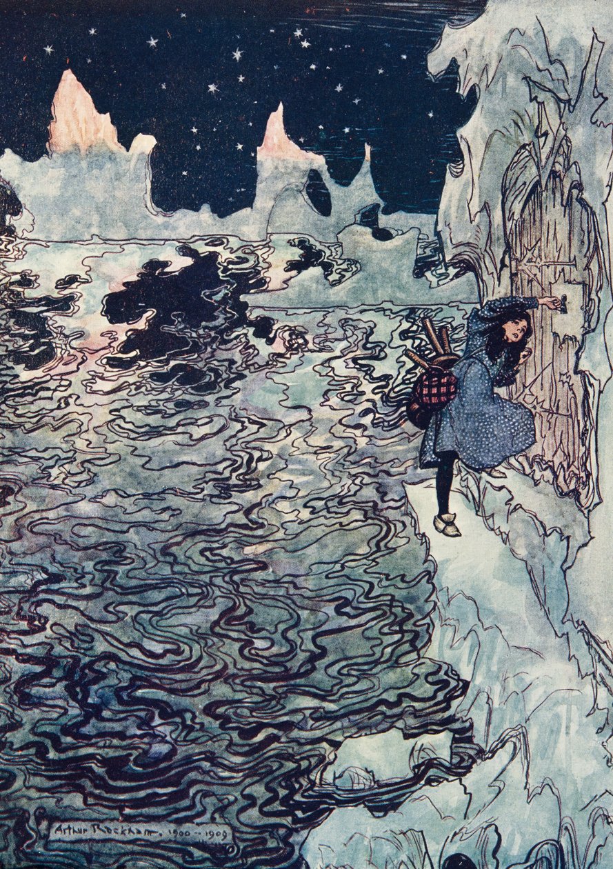 A jó kis nővér levágta a saját apró ujját, beillesztette a zárba, és sikerült kinyitnia a Grimm testvérek meséiből, kocsmából. 1909 alkotó: Arthur Rackham