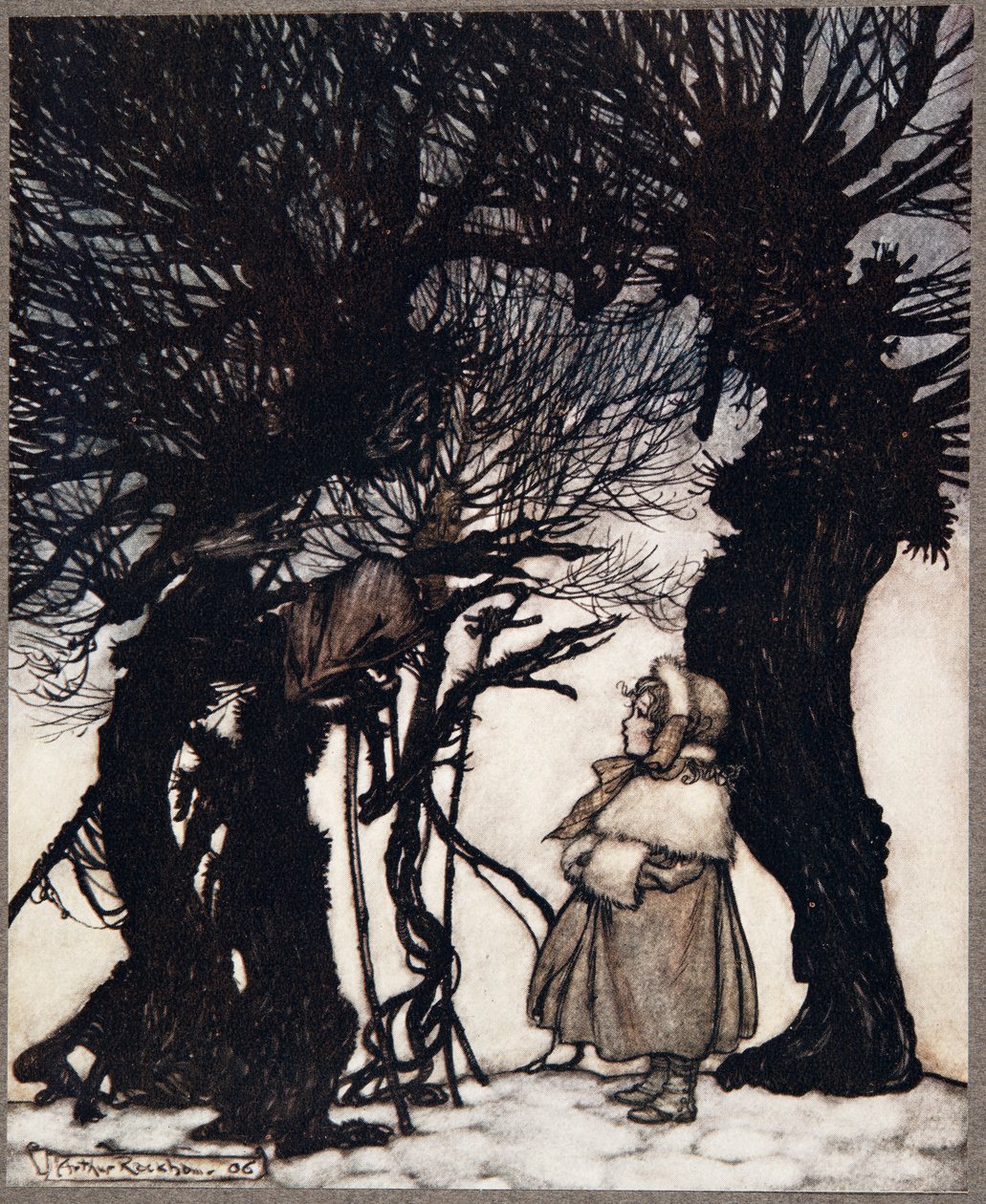 Figyelmeztették őt .. Peter Pan-tól a Kensington Gardens-ben J M Barrie (1860-1937), pub. 1906 alkotó: Arthur Rackham