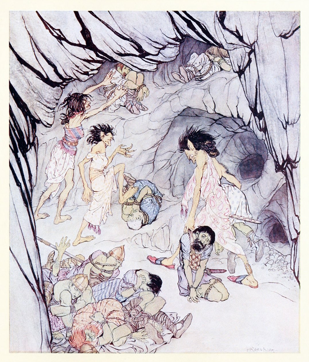 Ez kövér mondta Cullen, és úgy gurított egy vaskos feniant, mint a volánnál a Cesh Corran elvarázsolt barlangjából az Irish Fairy Tales-ben. alkotó: Arthur Rackham