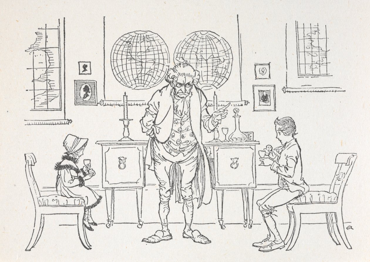 Két gyerek és iskolamestereik alkotó: Arthur Rackham