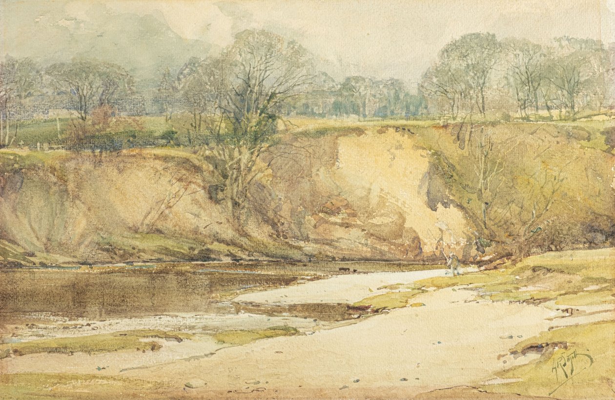 Egy légyhalász a Wharfe partján (akvarell) alkotó: Arthur Reginald Smith