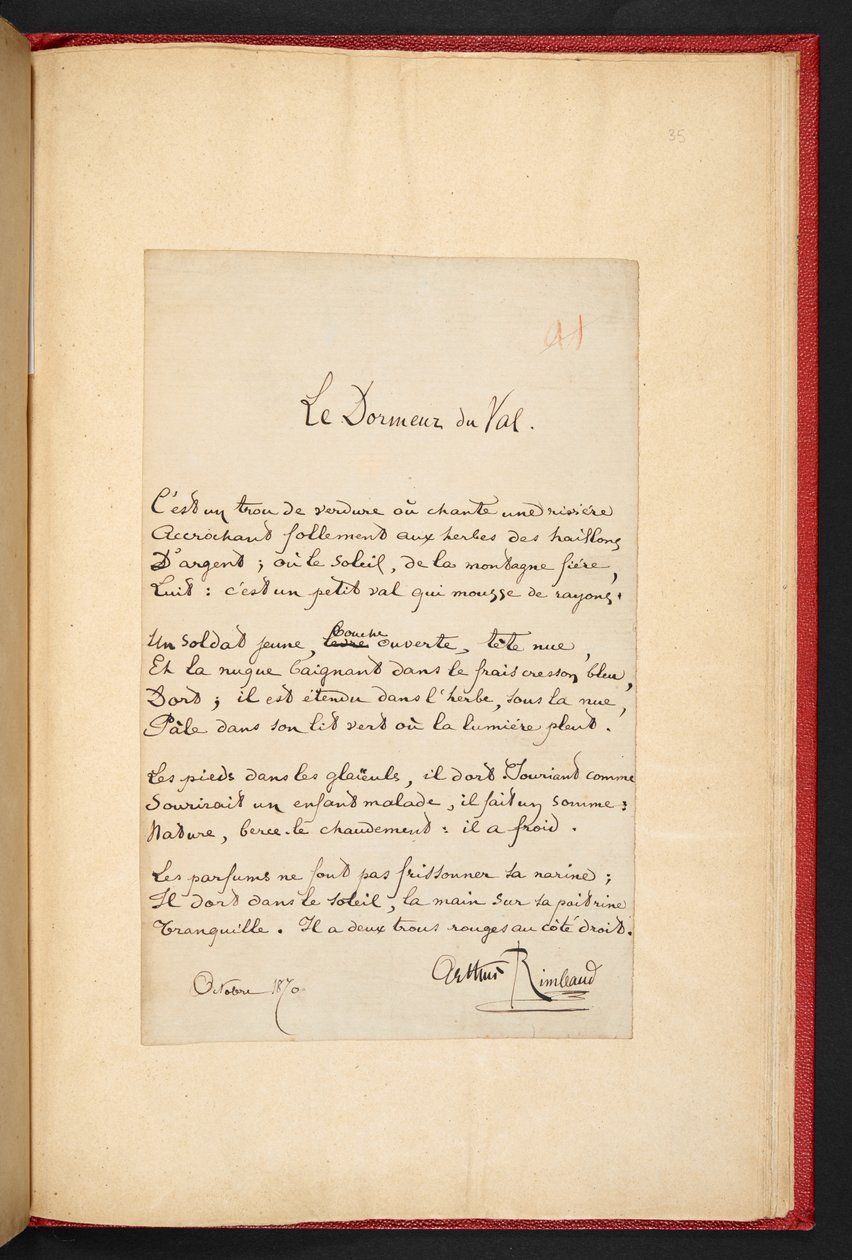 Le Dormeur du val alkotó: Arthur Rimbaud