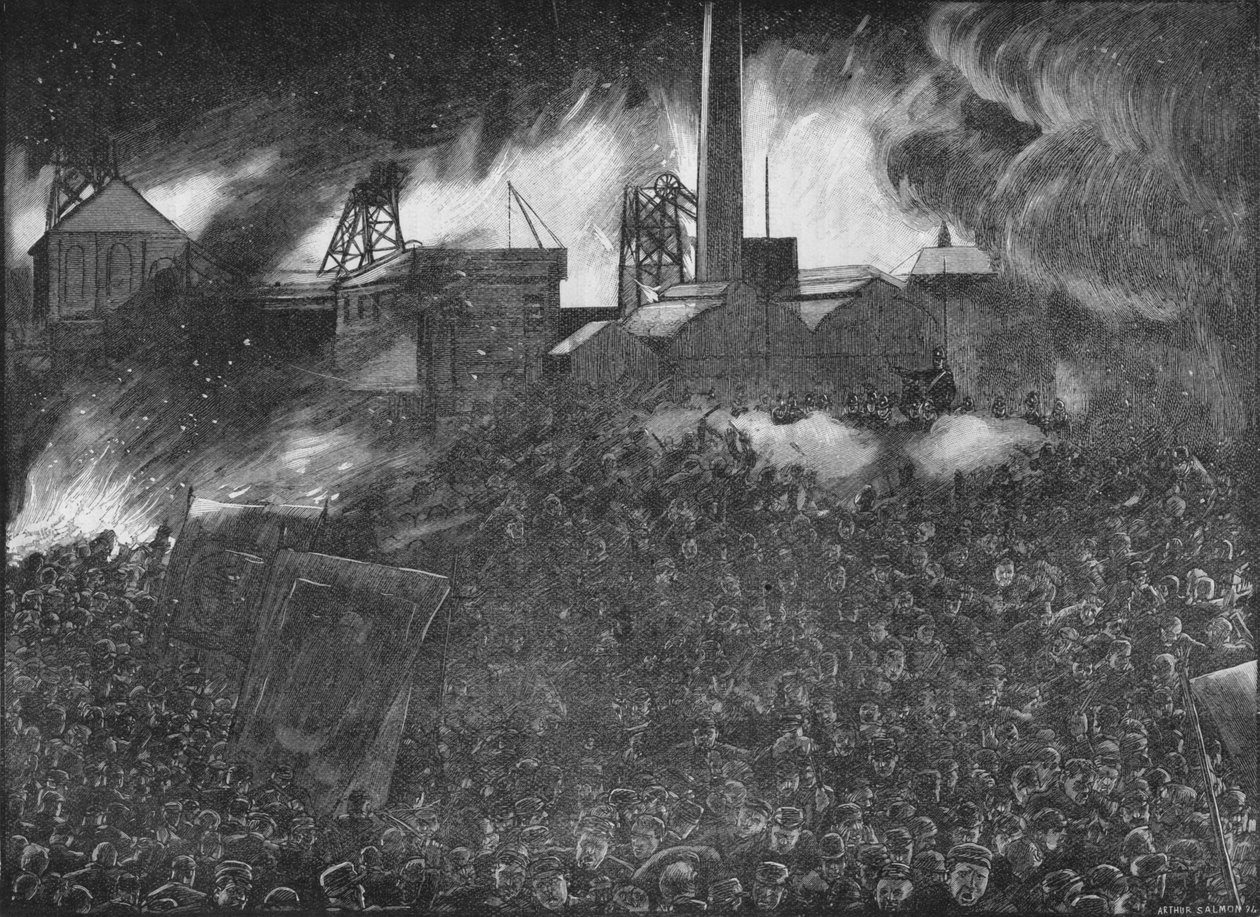 Featherstone zavargások: a katonák lövöldöznek az emberekre, 1893 1906 alkotó: Arthur Salmon