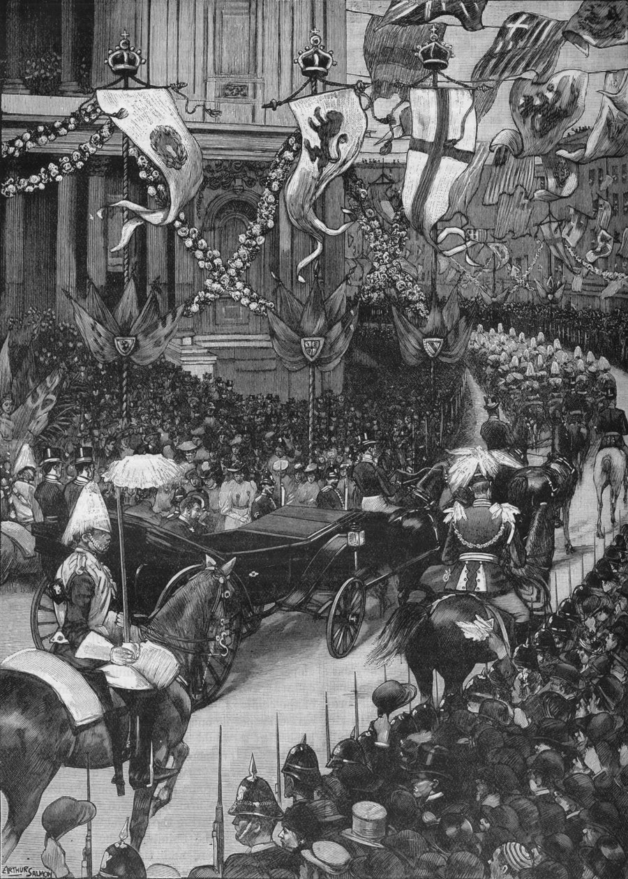 York hercegének házassága: a királyi körmenet a Szent Pál-székesegyház mellett, 1893 1906 alkotó: Arthur Salmon