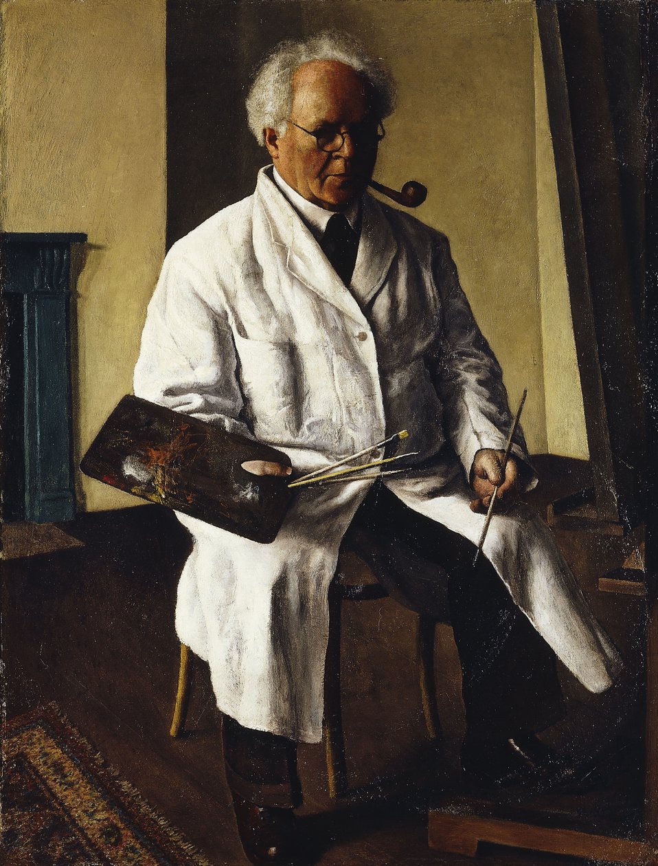 Önarckép; Selbstportrait, 1930 körül (olaj, farostlemez) alkotó: Arthur Segal