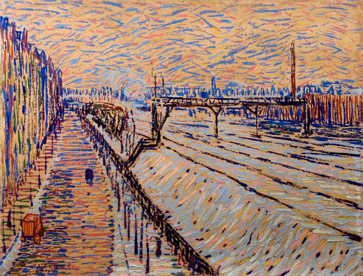 A vasút, 1910. alkotó: Arthur Segal