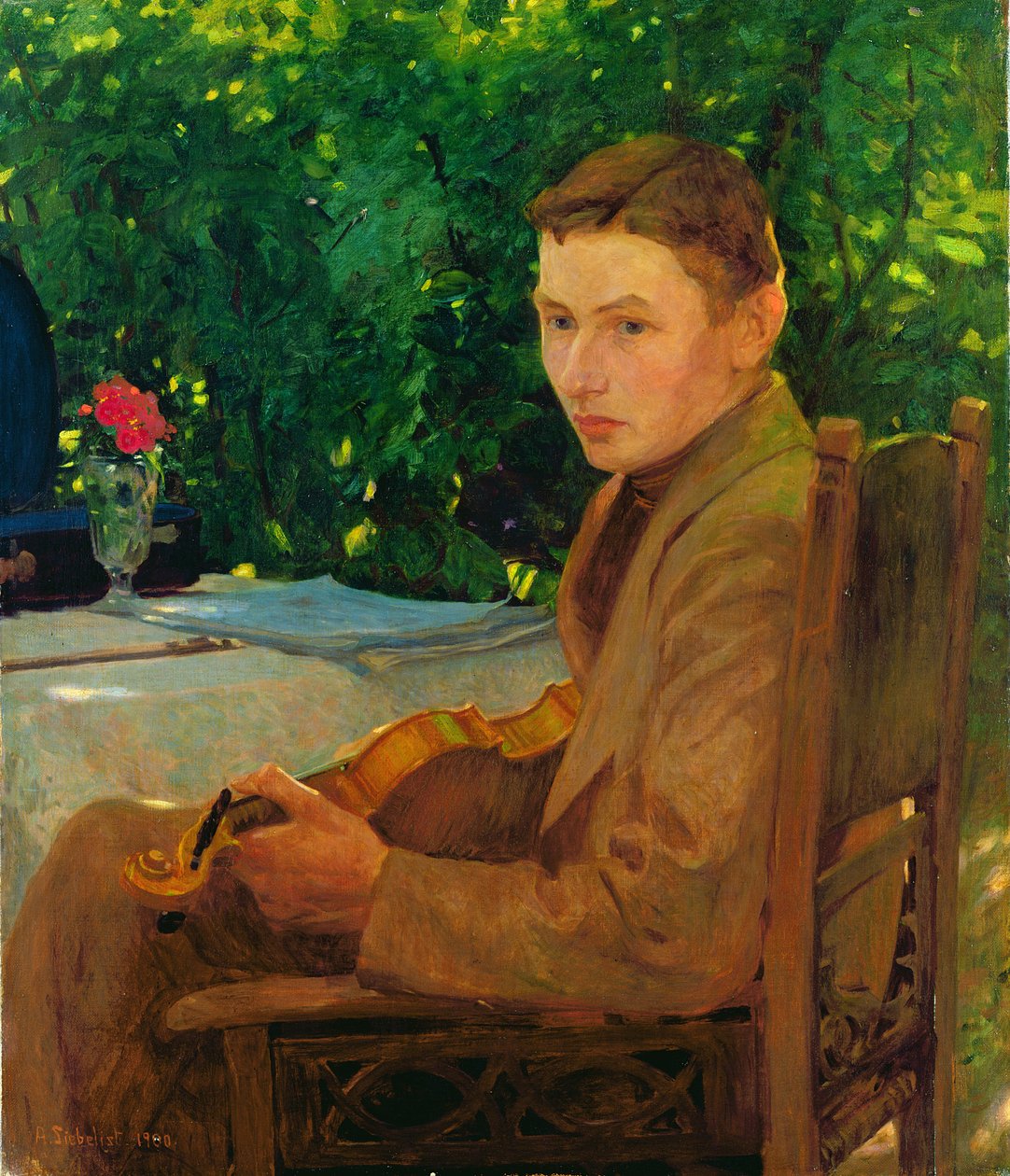 Friedrich Ahlers-Hestermann (sz.1883) portréja 1900 (olaj, vászon) alkotó: Arthur Siebelist