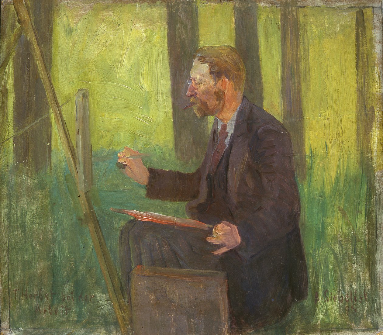 Thomas Herbst (1848-1915) a munkahelyen alkotó: Arthur Siebelist