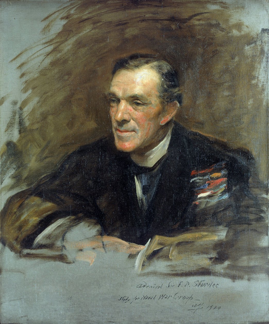 Sir Frederick Doveton Sturdee flottaadmirális portréja alkotó: Arthur Stockdale Cope