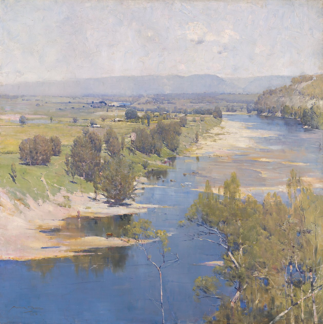 A lila dél átlátszó ereje alkotó: Arthur Streeton