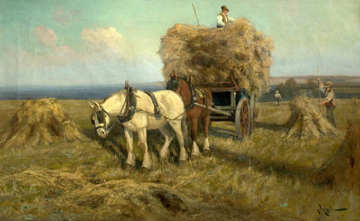 A betakarító kocsi berakodása alkotó: Arthur Walker Redgate