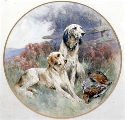 Egy szetterpár őrzi a nyírfajd szárát alkotó: Arthur Wardle
