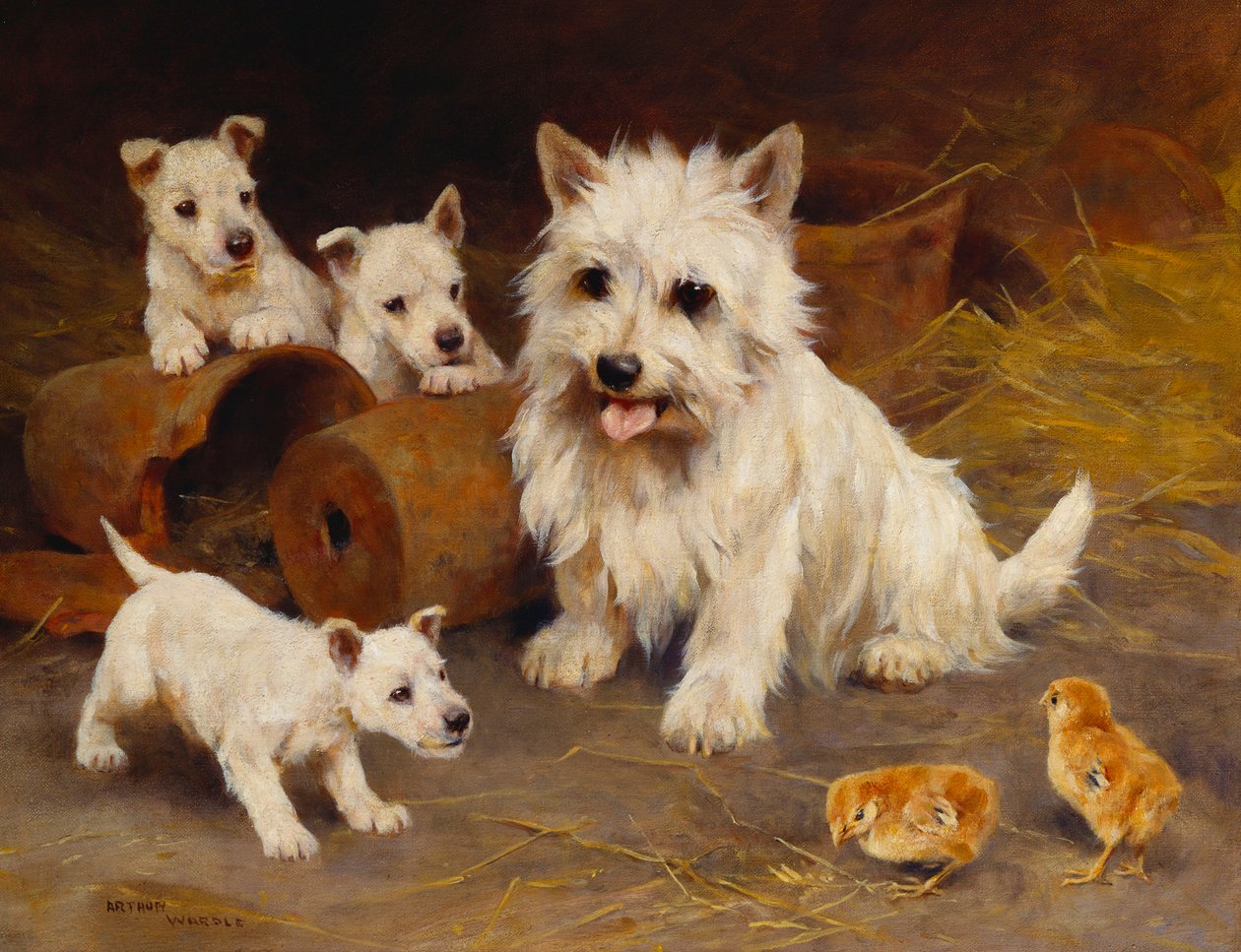 Barát vagy ellenség (olaj, vászon) alkotó: Arthur Wardle
