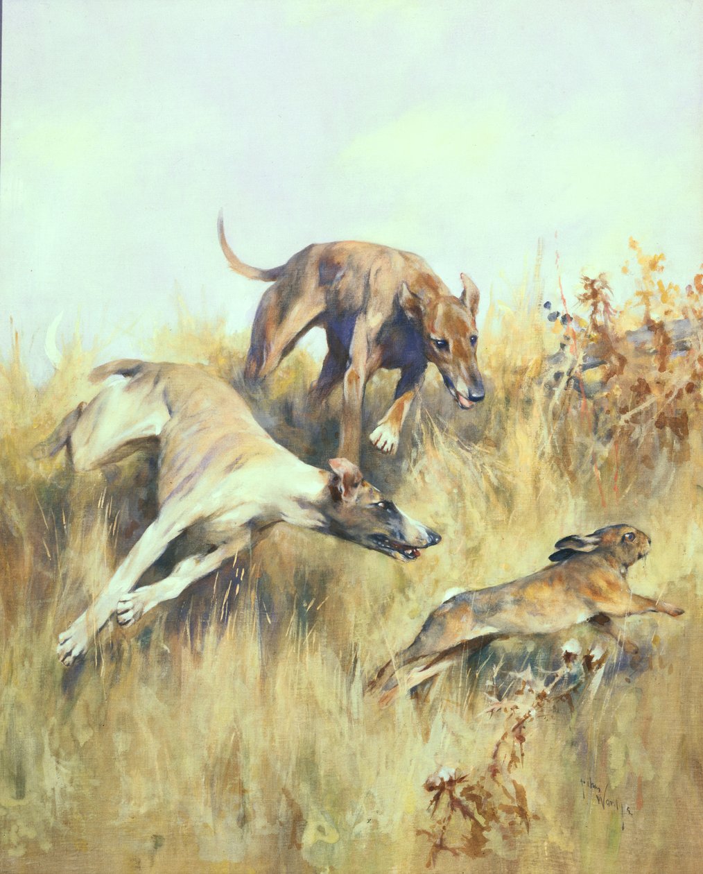 Agár, aki üldözi (gouache papíron) alkotó: Arthur Wardle