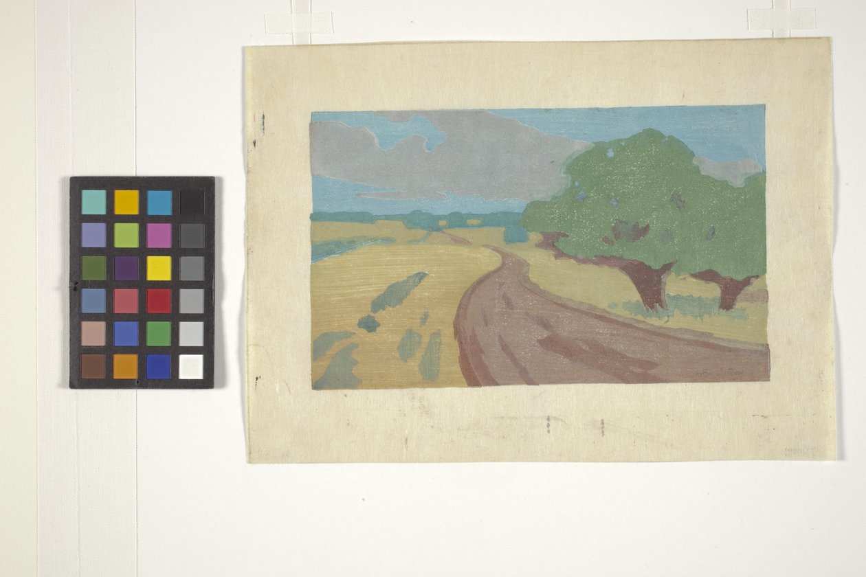 Az Argilla út (színes fatömbnyomat) alkotó: Arthur Wesley Dow