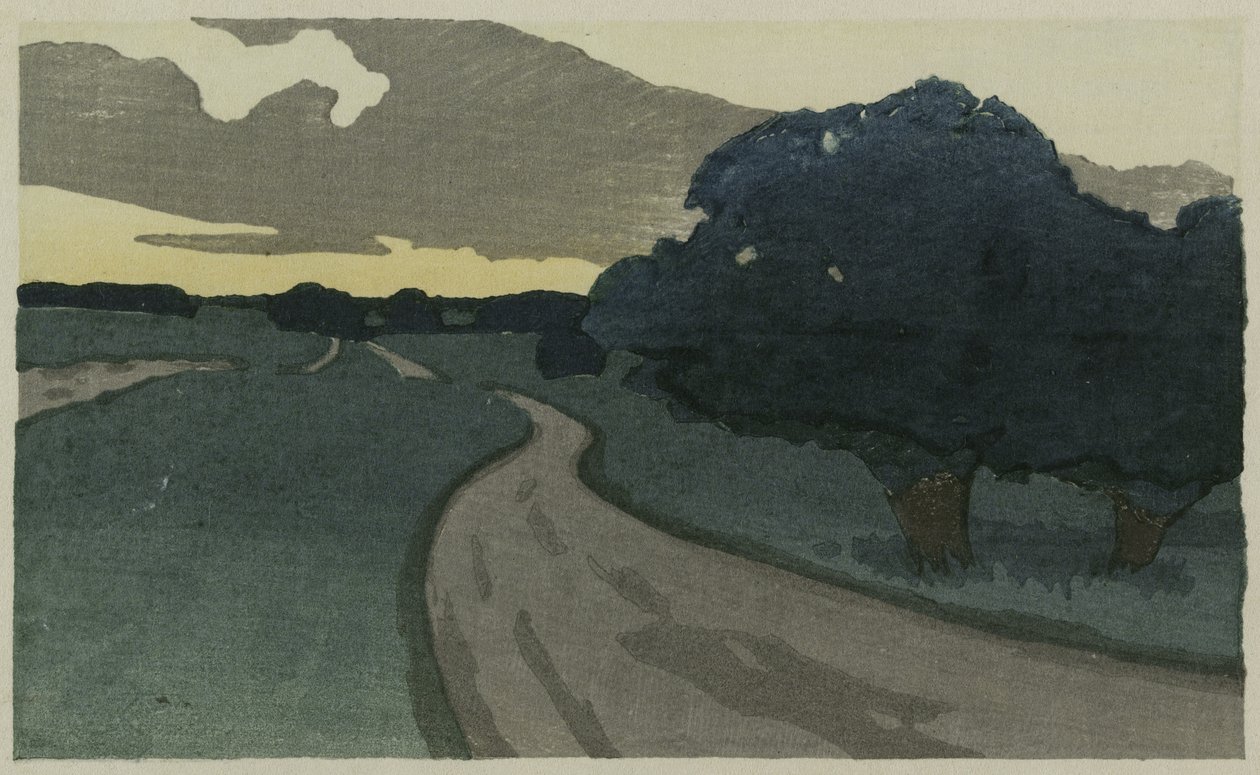The Long Road, Argilla Road, Ipswich, 1898 (színes fametszet) alkotó: Arthur Wesley Dow